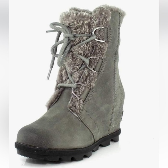 Sorel Shoes - SOREL WOMEN'S JOAN OF ARCTIC™ WEDGE II SHEARLING BOOT in Quarry - 8.5